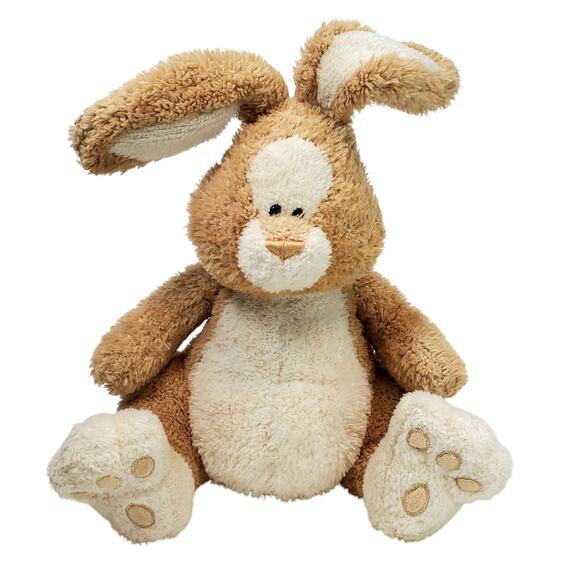 Vtg Gund Just Abunny Stuffed Rabbit Animal 12" Tan Animalcore Large Plush - Picture 1 of 9